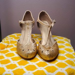 ModCloth The Zest is History Heels-Gold-Size 9W